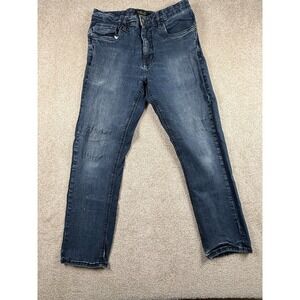 Urban Star Premium Apparel Jeans Mens 34x30 Blue Denim Cotton Logo Straight Leg